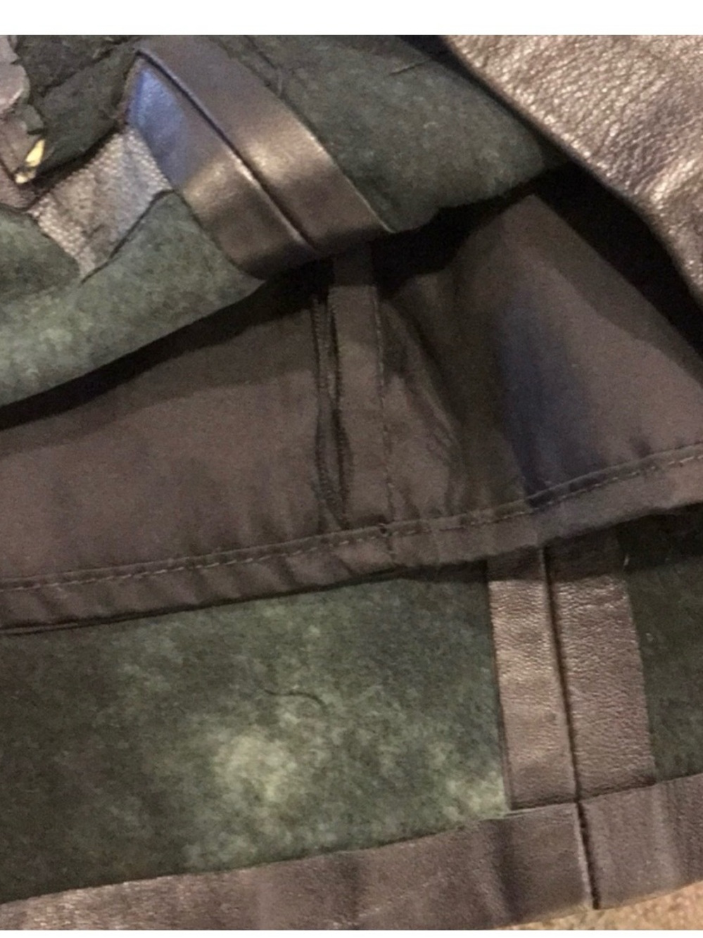 Lanna Black Genuine Leather Skirt - Picture 4 of 8